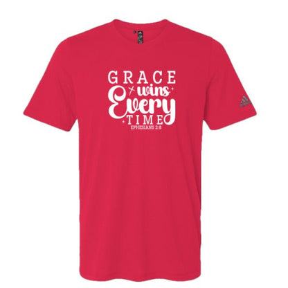 Grace Wins Every Time Men's Christian T-shirt - ClaimedbyGodDesigns