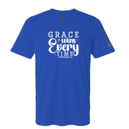 Grace Wins Every Time Men's Christian T-shirt - ClaimedbyGodDesigns