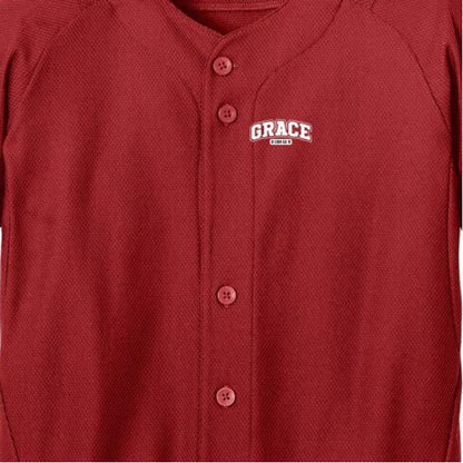Grace Youth Christian Full-button Jersey - ClaimedbyGodDesigns