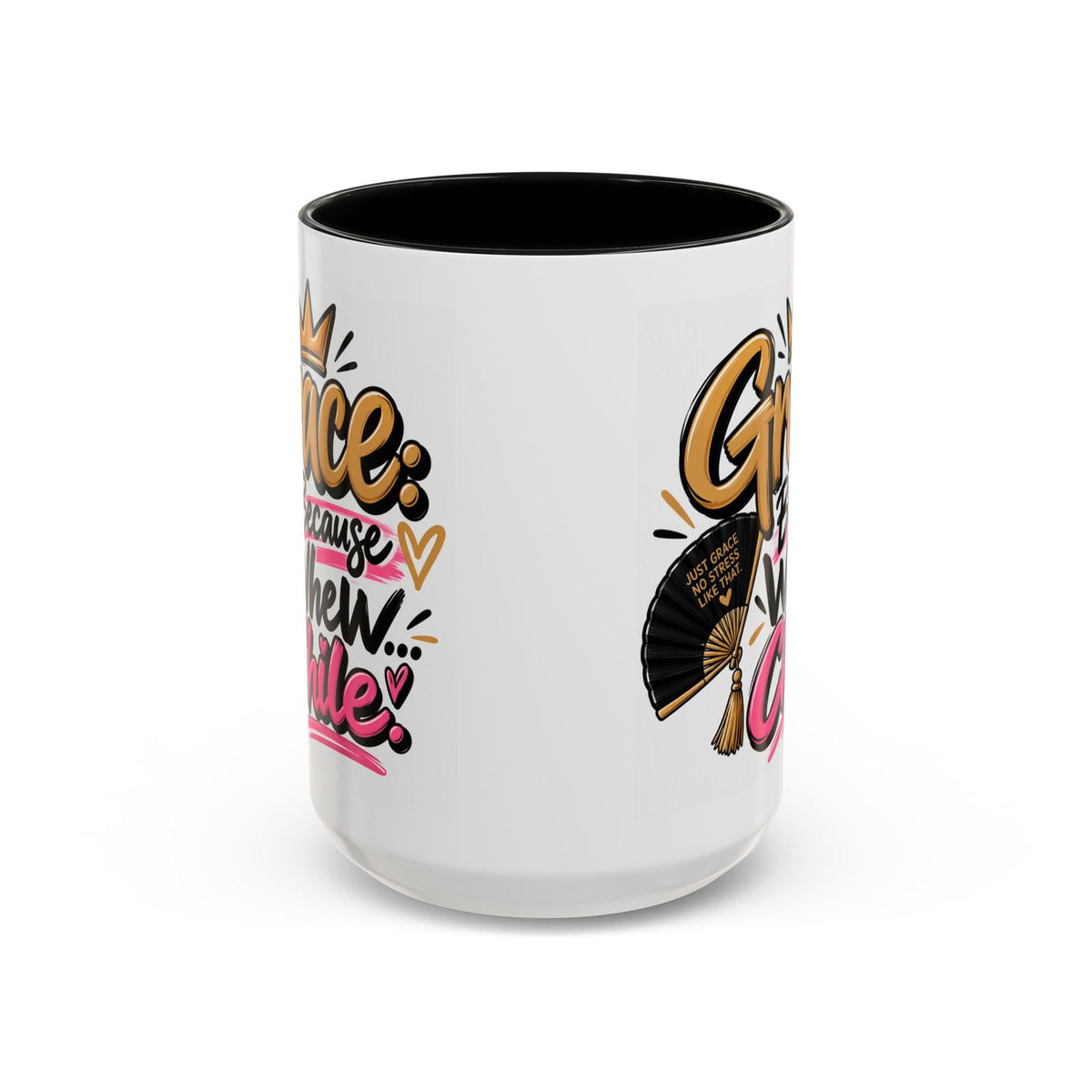 Grace: Because Whew… Chile Funny Christian Coffee Mug - Claimed by God Designs
