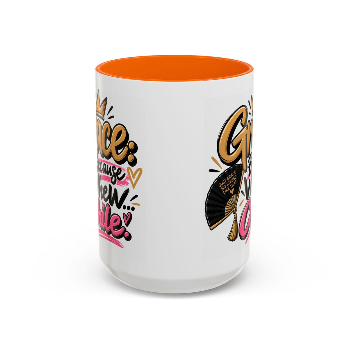 Grace: Because Whew… Chile Funny Christian Coffee Mug - Claimed by God Designs