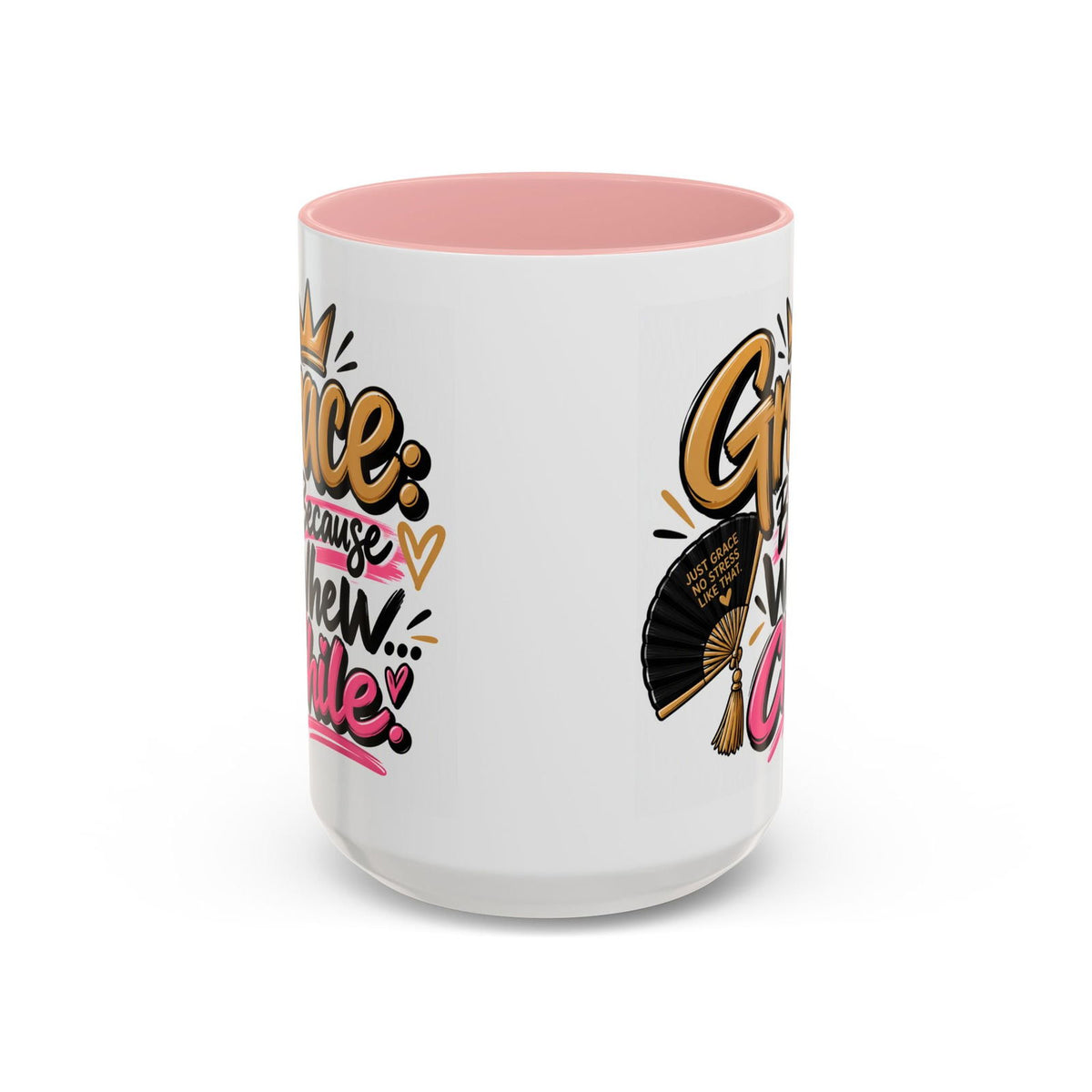 Grace: Because Whew… Chile Funny Christian Coffee Mug - Claimed by God Designs