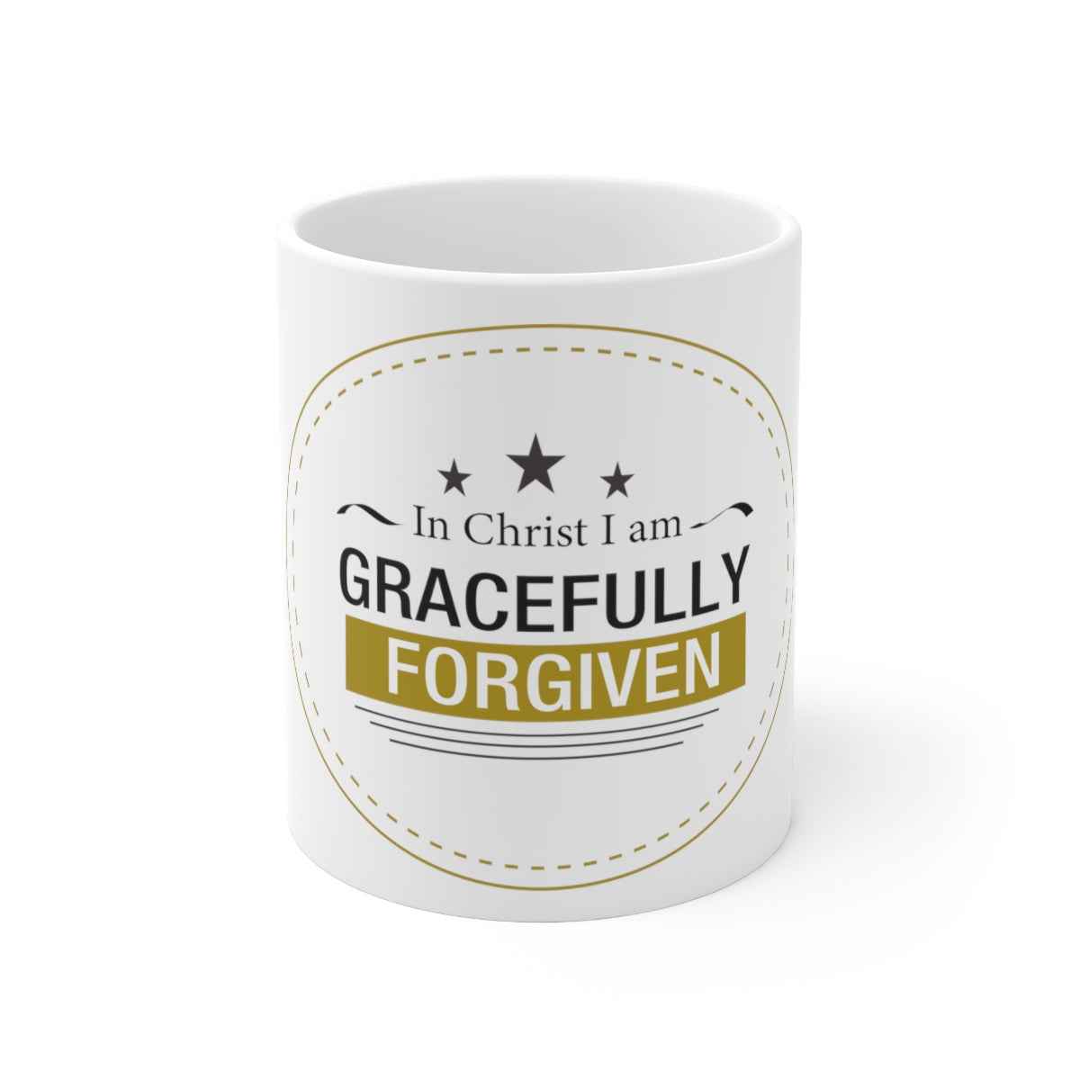 Gracefully Forgiven White Ceramic Mug