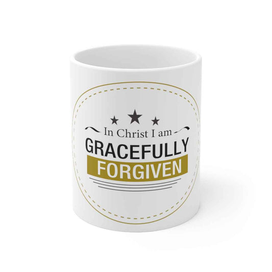 Gracefully Forgiven White Ceramic Mug