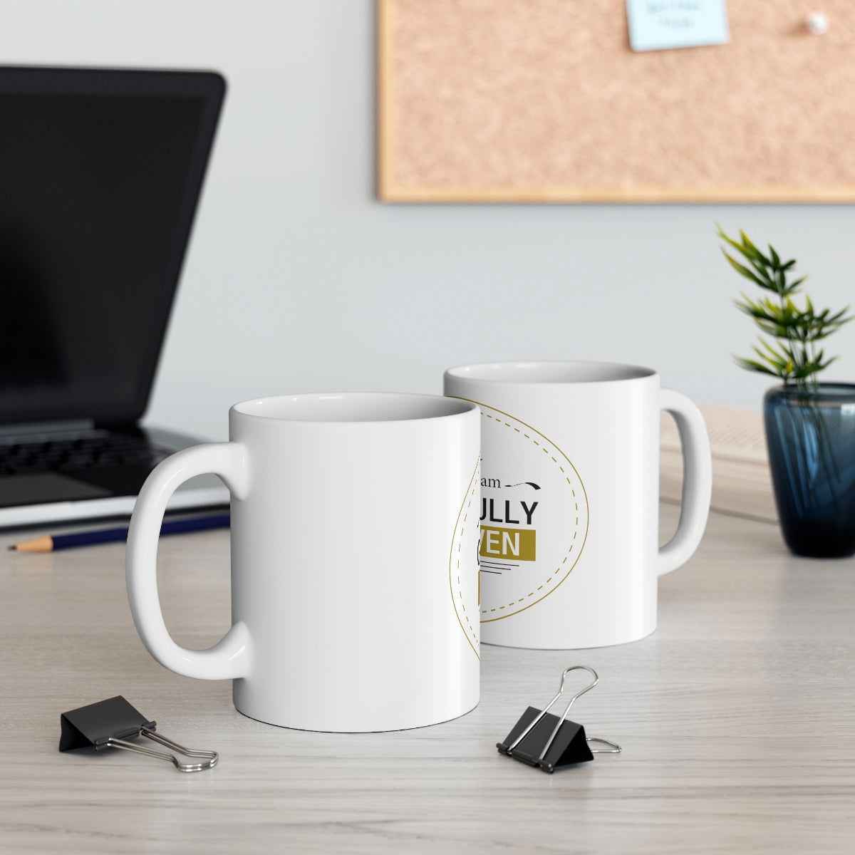 Gracefully Forgiven White Ceramic Mug
