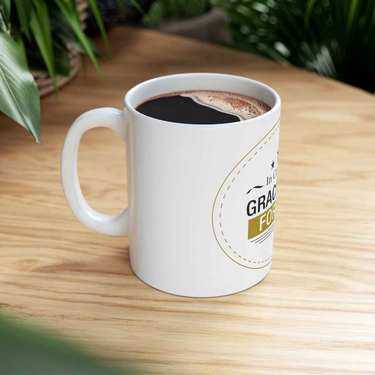 Gracefully Forgiven White Ceramic Mug