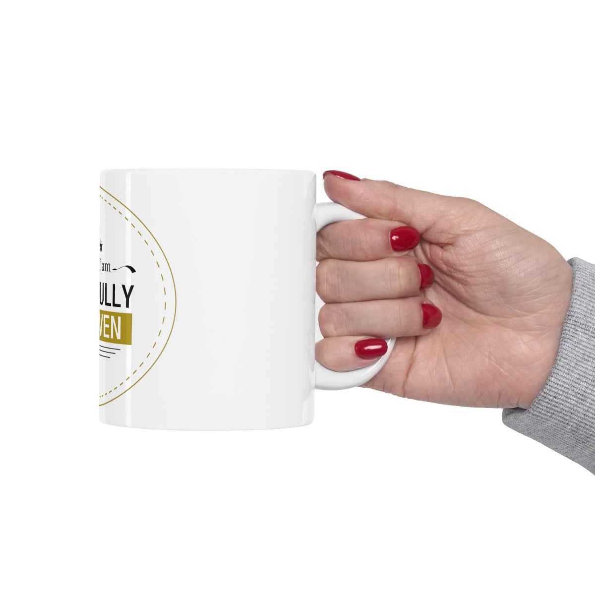 Gracefully Forgiven White Ceramic Mug