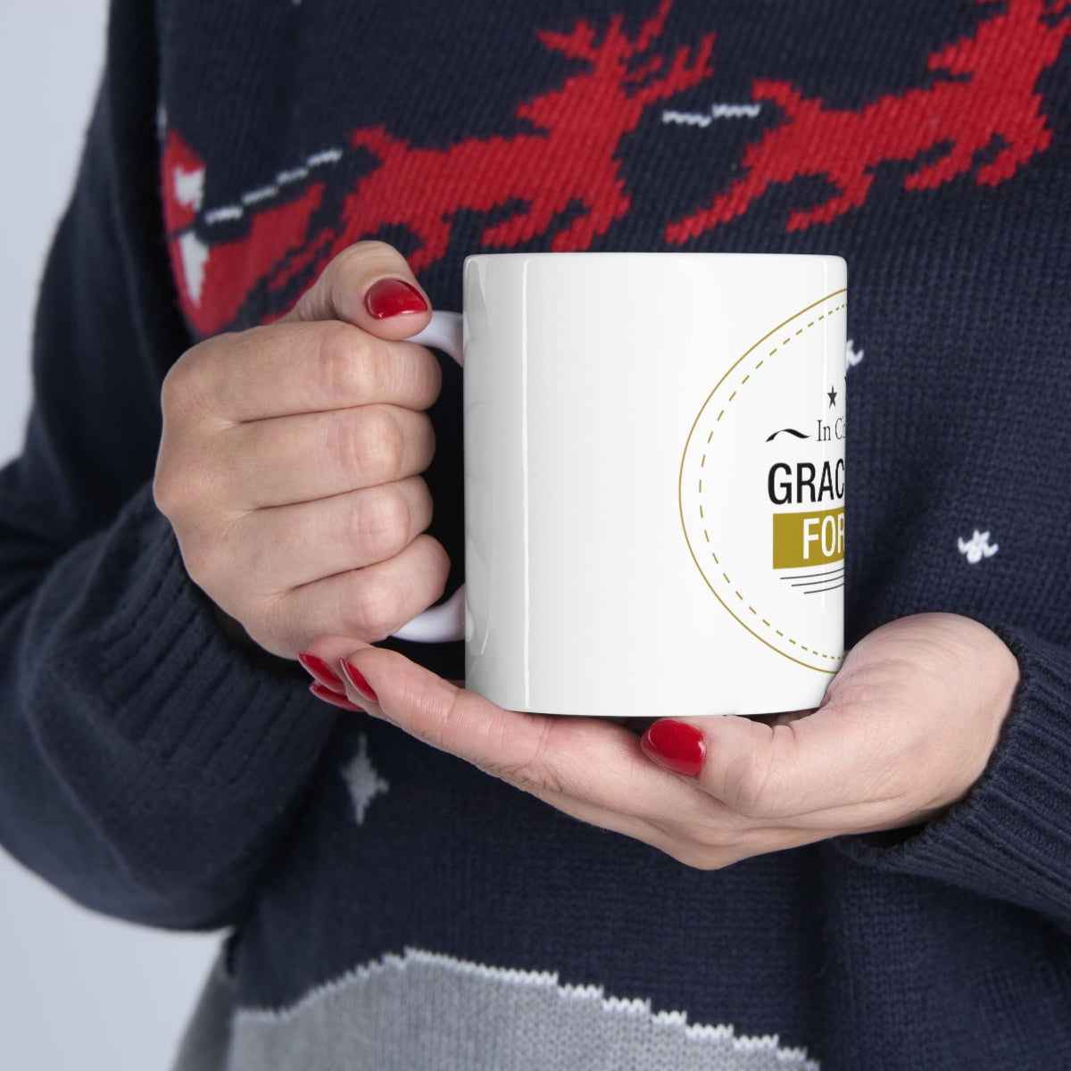Gracefully Forgiven White Ceramic Mug