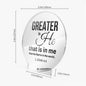 Greater Is He Christian Acrylic Plaque with Stand - Round - ClaimedbyGodDesigns