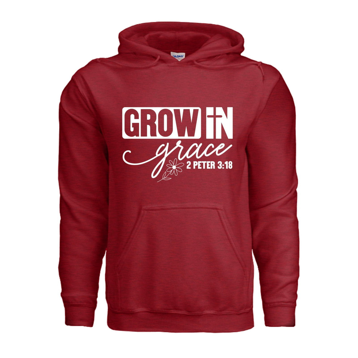 Grow In Grace Unisex Christian Pullover Hooded Sweatshirt - ClaimedbyGodDesigns