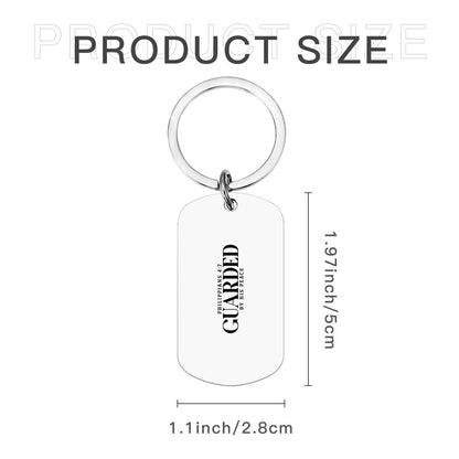 Guarded by His Peace Christian Keychain - ClaimedbyGodDesigns