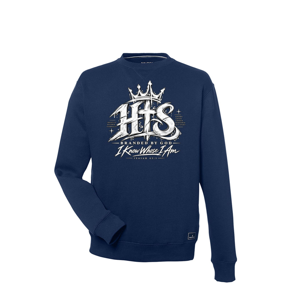HIS Branded By God Unisex Nautica Crewneck Sweatshirt - Claimed by God Designs