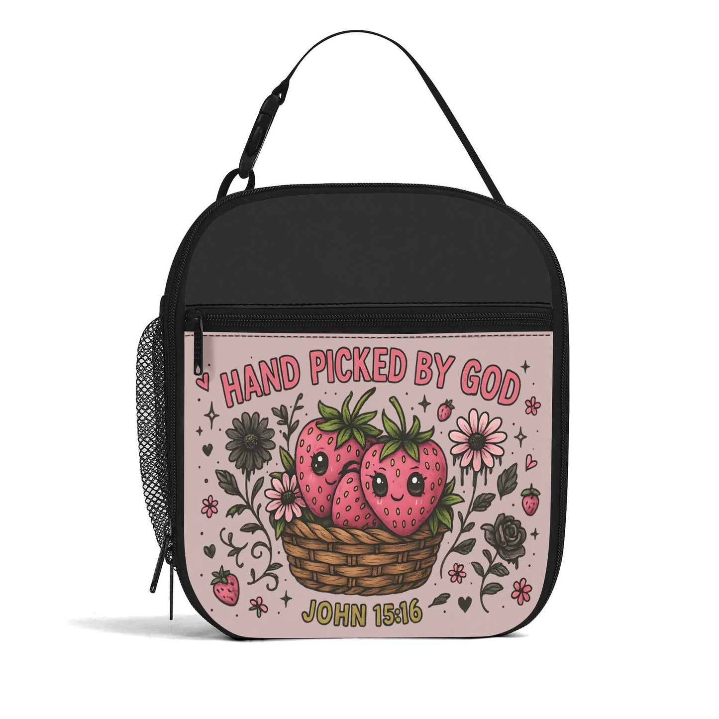 Hand Picked Insulated Christian Lunch Box for Kids - ClaimedbyGodDesigns