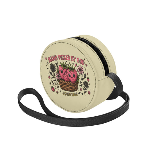 Handpicked By God Christian Kids PU Small Round Bag Children Purse - ClaimedbyGodDesigns