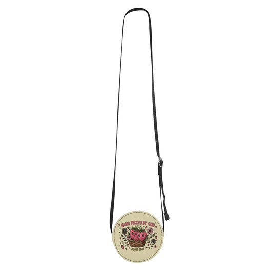 Handpicked By God Christian Kids PU Small Round Bag Children Purse - ClaimedbyGodDesigns