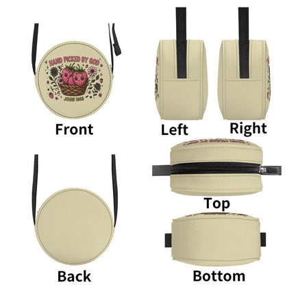 Handpicked By God Christian Kids PU Small Round Bag Children Purse - ClaimedbyGodDesigns