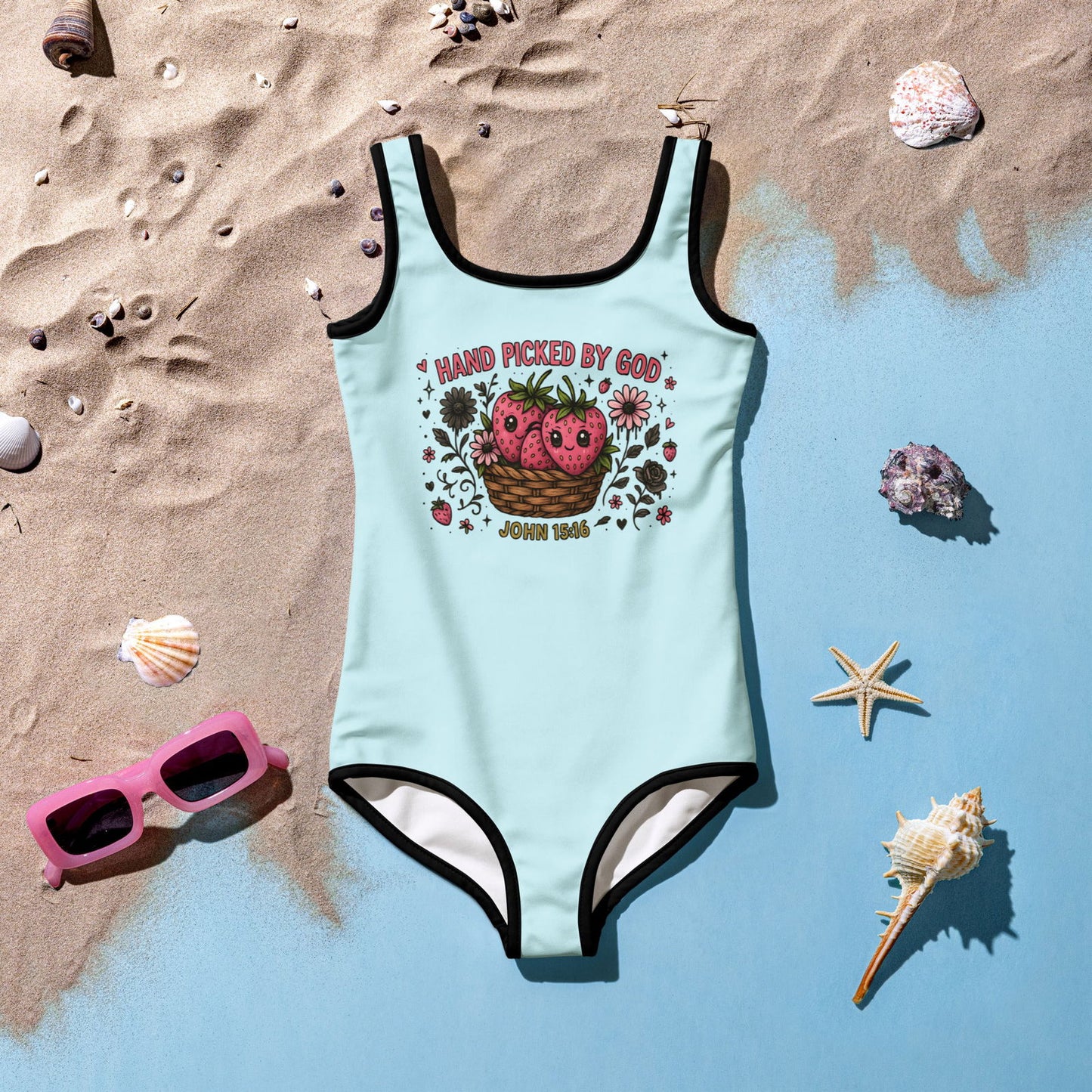 Handpicked By Him Christian Kids Swimsuit - ClaimedbyGodDesigns