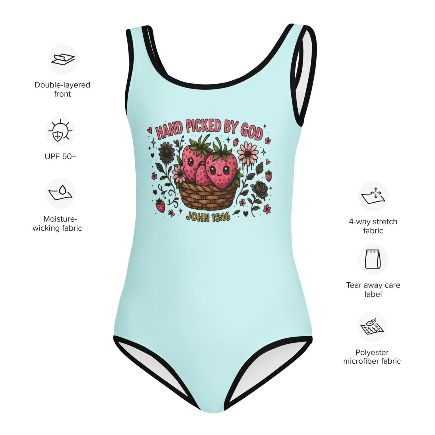 Handpicked By Him Christian Kids Swimsuit - ClaimedbyGodDesigns