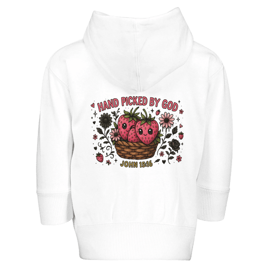Handpicked Christian Toddler Zip Fleece Hooded Sweatshirt - ClaimedbyGodDesigns
