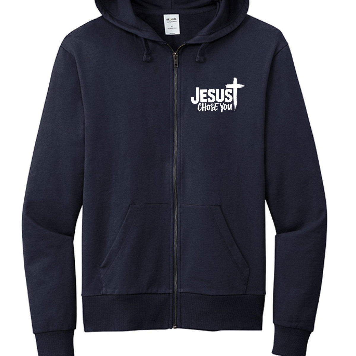 He Chose You (lion 3 crosses) Unisex Christian Full-Zip Hooded Sweatshirt - ClaimedbyGodDesigns