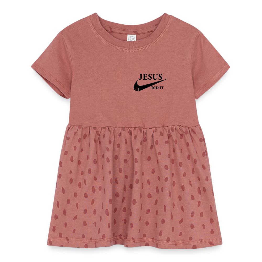 He Did It Christian Baby Rib Dress - ClaimedbyGodDesigns