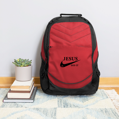 He Did It Christian Computer Backpack - ClaimedbyGodDesigns