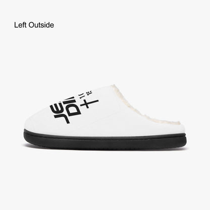 He Did It Christian Fluffy Bedroom Slippers - ClaimedbyGodDesigns