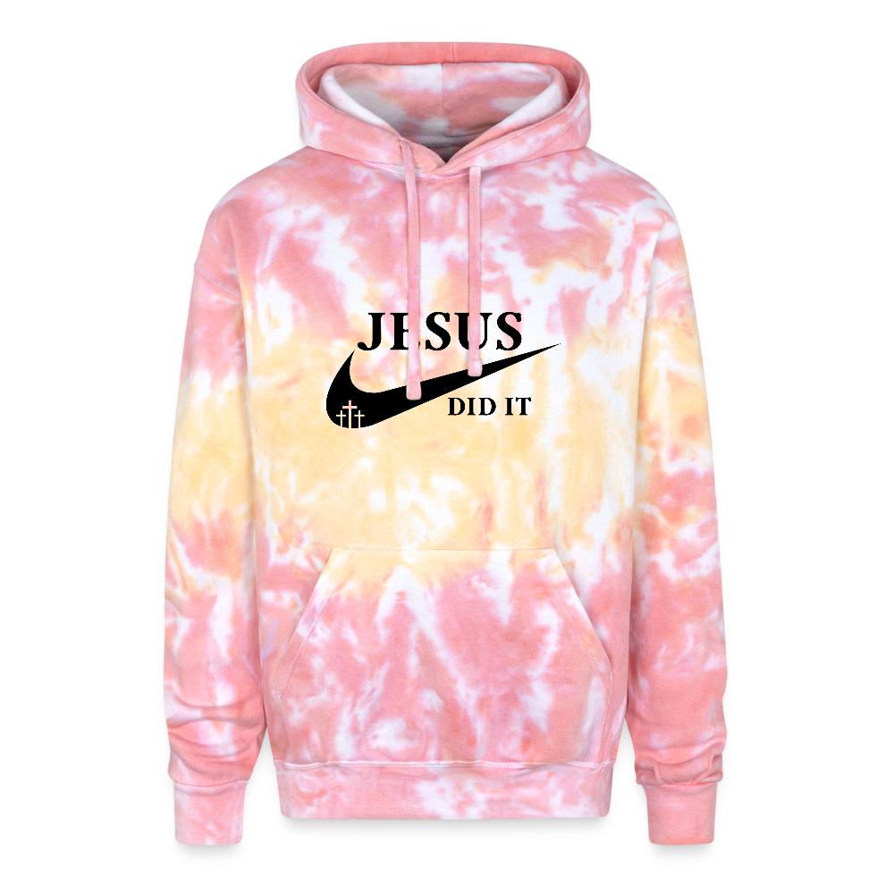 He Did It Christian Unisex Adult Tie Dye Hooded Sweatshirt - ClaimedbyGodDesigns