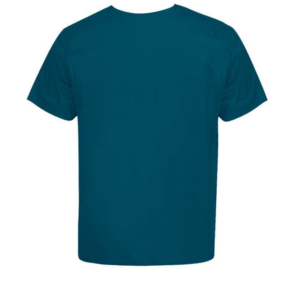 He Did It Unisex 1-Pocket Tuckable V-Neck Medical Scrub Top - ClaimedbyGodDesigns