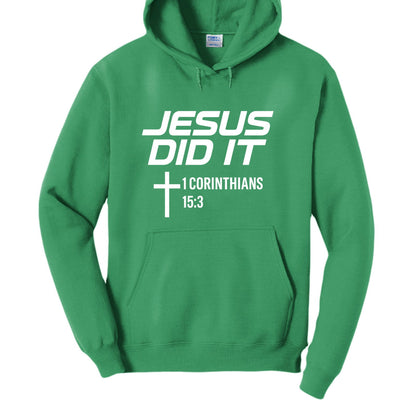 He Did It Unisex Christian Pullover Hooded Sweatshirt - ClaimedbyGodDesigns