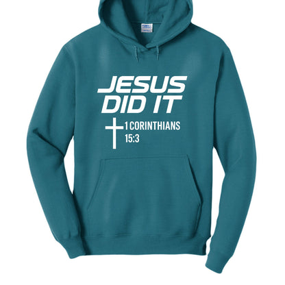 He Did It Unisex Christian Pullover Hooded Sweatshirt - ClaimedbyGodDesigns