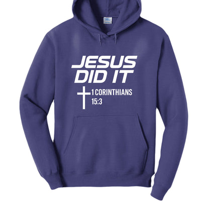 He Did It Unisex Christian Pullover Hooded Sweatshirt - ClaimedbyGodDesigns