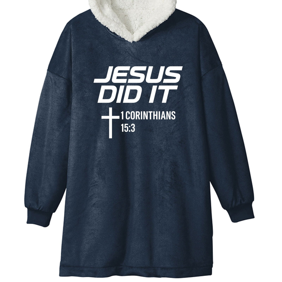 He Did It Unisex Premium Wearable Blanket - ClaimedbyGodDesigns