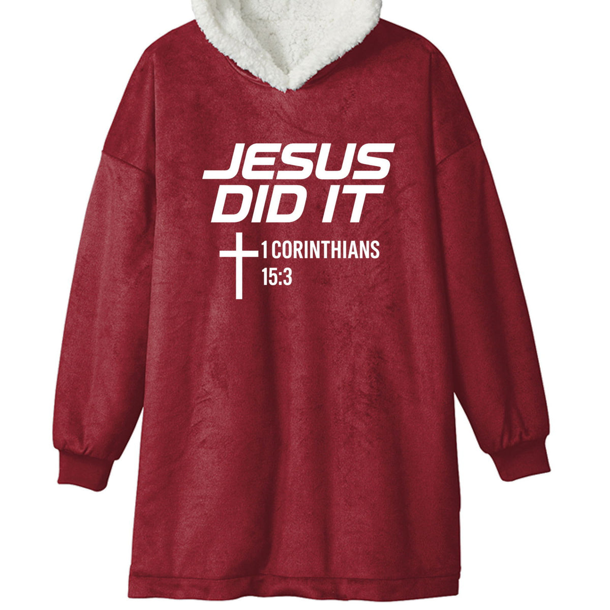 He Did It Unisex Premium Wearable Blanket - ClaimedbyGodDesigns