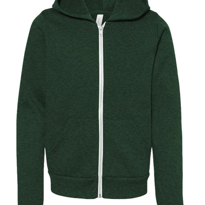 He Did It Youth Christian Fleece Full-Zip Hooded Sweatshirt - ClaimedbyGodDesigns