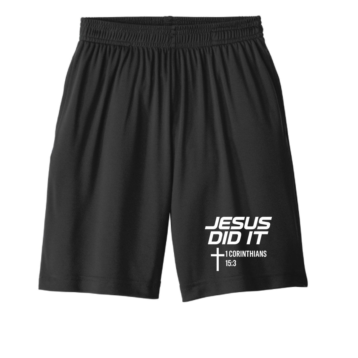 He Did It Youth Christian Shorts - ClaimedbyGodDesigns