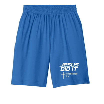 He Did It Youth Christian Shorts - ClaimedbyGodDesigns