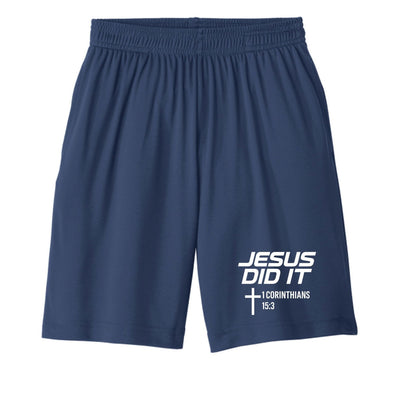 He Did It Youth Christian Shorts - ClaimedbyGodDesigns