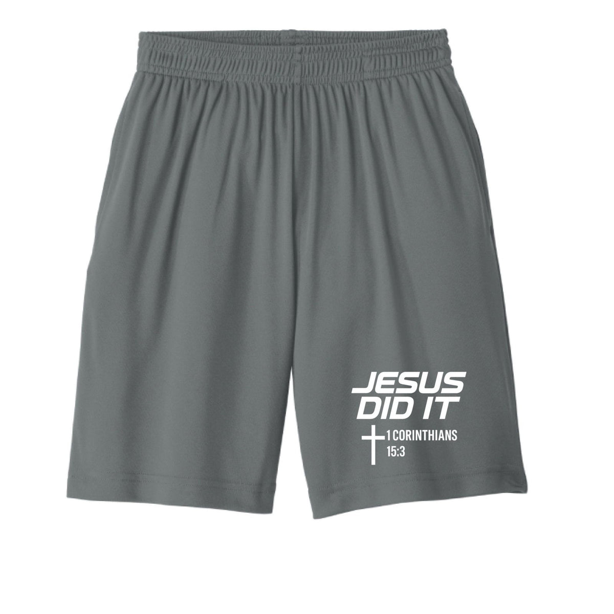 He Did It Youth Christian Shorts - ClaimedbyGodDesigns