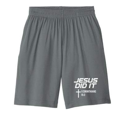 He Did It Youth Christian Shorts - ClaimedbyGodDesigns