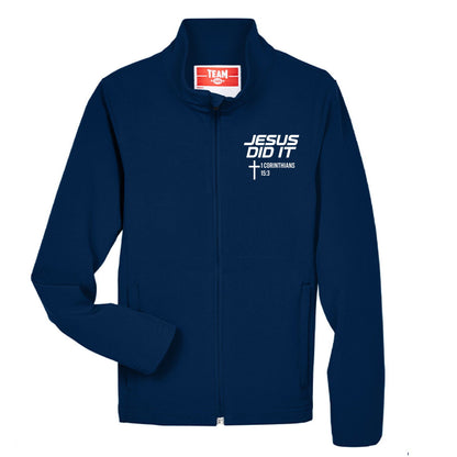 He Did It Youth Christian Soft Shell Jacket - ClaimedbyGodDesigns