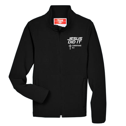 He Did It Youth Christian Soft Shell Jacket - ClaimedbyGodDesigns