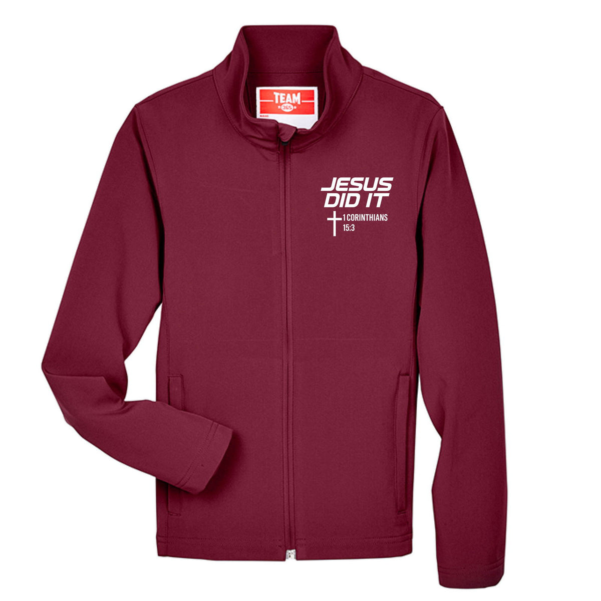 He Did It Youth Christian Soft Shell Jacket - ClaimedbyGodDesigns