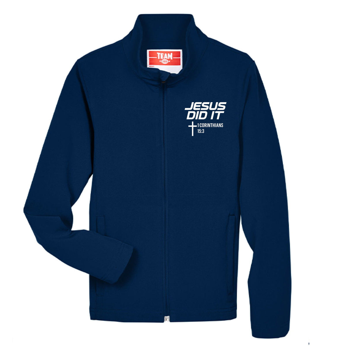 He Did It Youth Christian Soft Shell Jacket - ClaimedbyGodDesigns