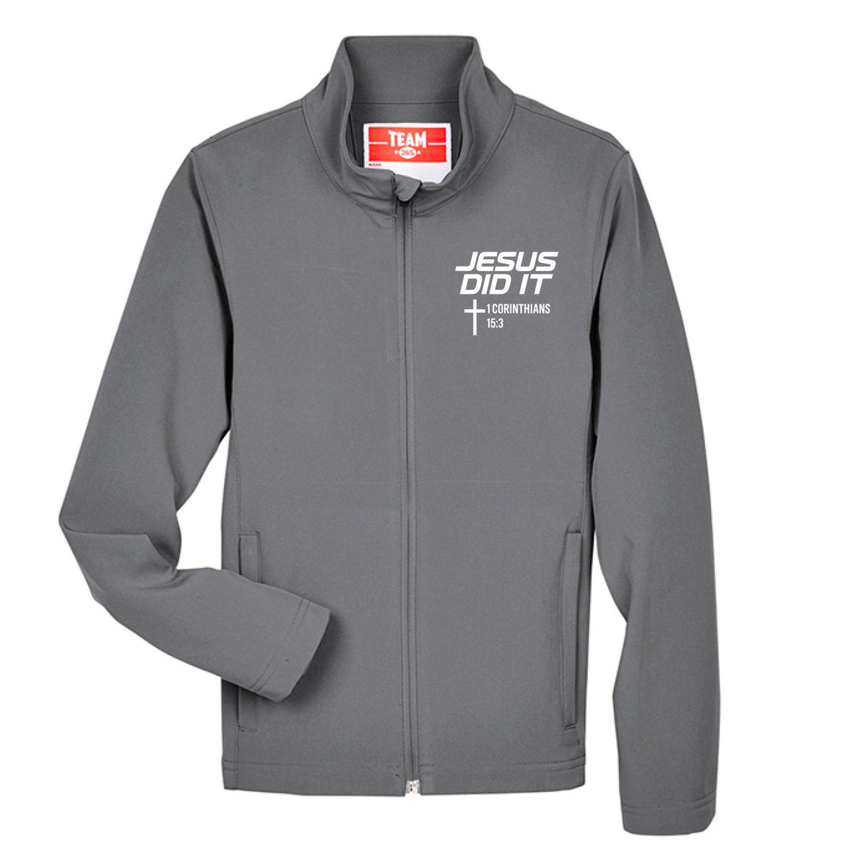 He Did It Youth Christian Soft Shell Jacket - ClaimedbyGodDesigns