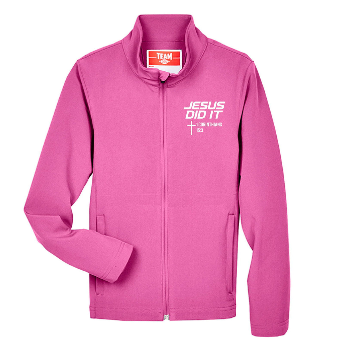 He Did It Youth Christian Soft Shell Jacket - ClaimedbyGodDesigns