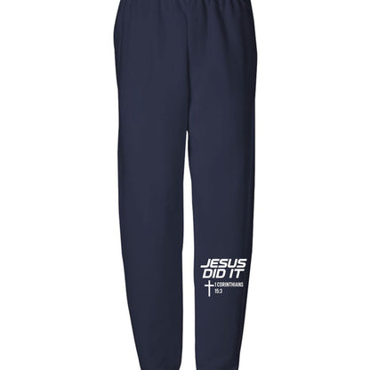 He Did It Youth Christian Sweatpants - ClaimedbyGodDesigns