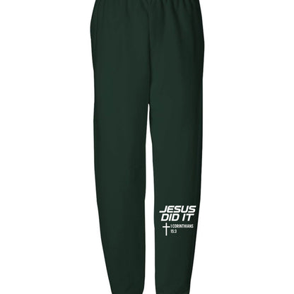 He Did It Youth Christian Sweatpants - ClaimedbyGodDesigns