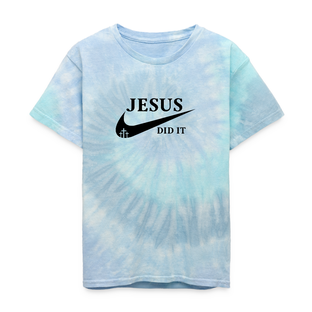 He Did It Youth Christian Tie Dye T-Shirt - ClaimedbyGodDesigns