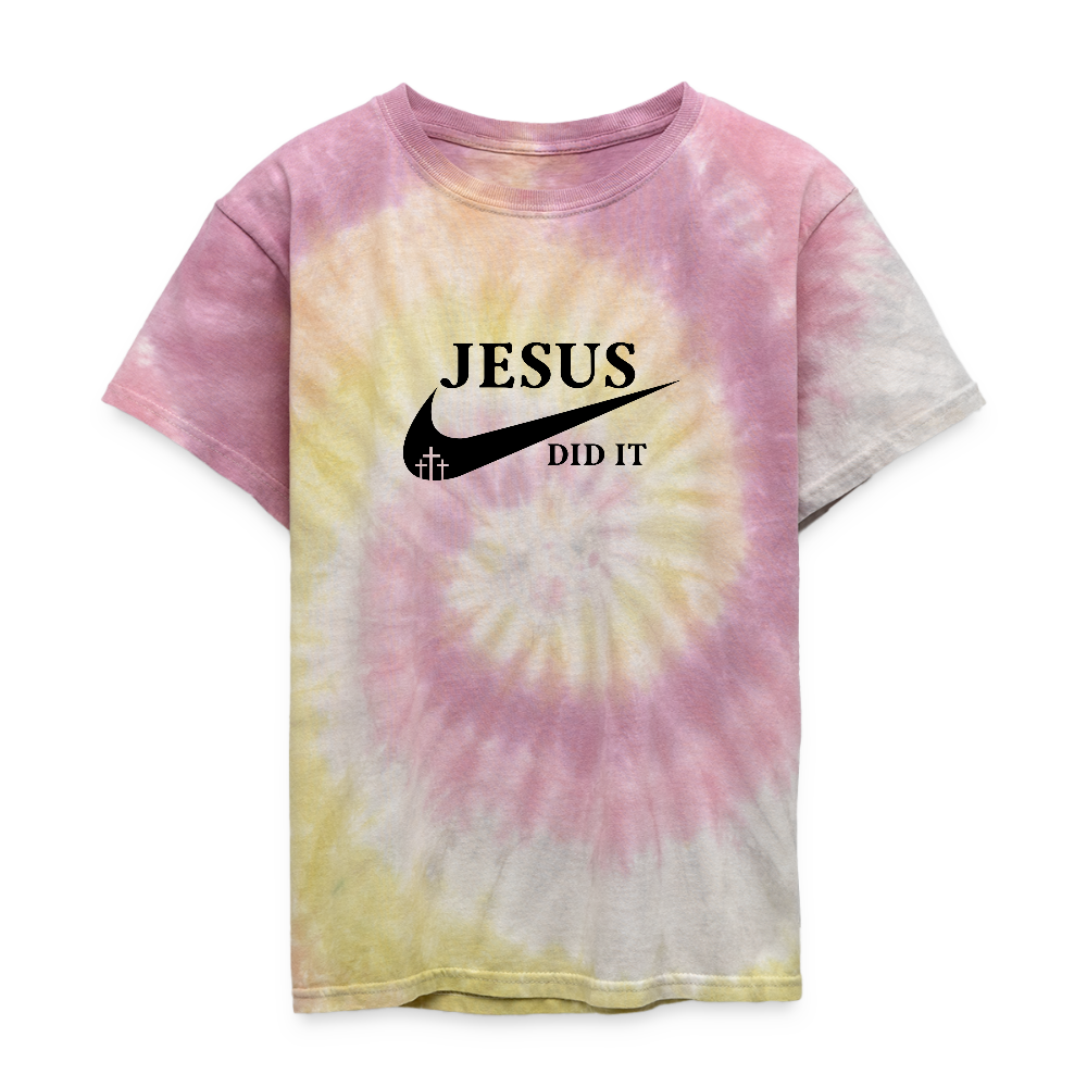 He Did It Youth Christian Tie Dye T-Shirt - ClaimedbyGodDesigns